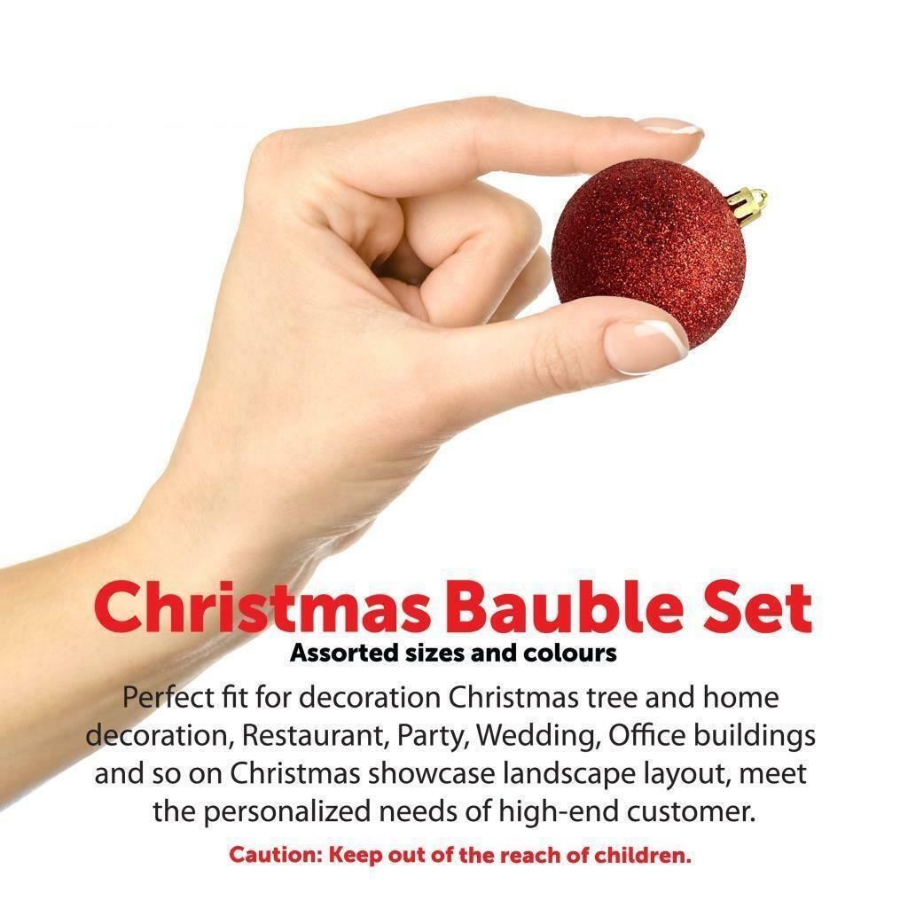 Christmas Baubles Set & Baubles Storage Boxes Xmas Ornaments Decoration - Picture 21 of 44