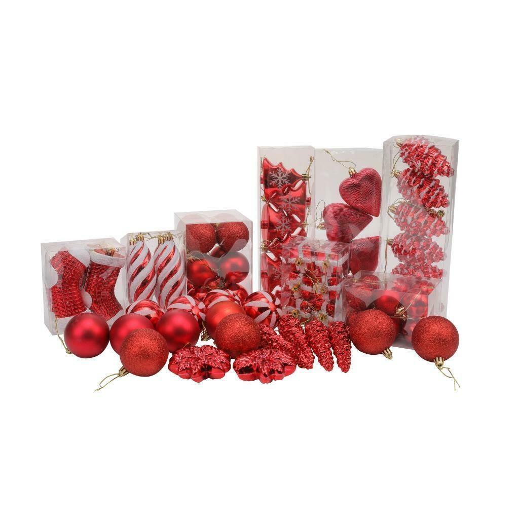 Christmas Baubles Set & Baubles Storage Boxes Xmas Ornaments Decoration - Picture 16 of 44