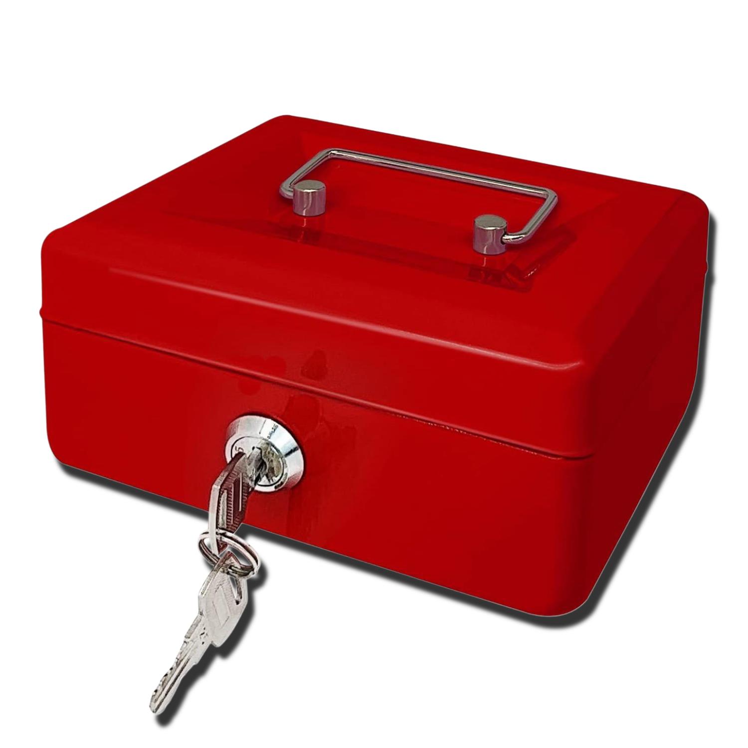 Metal Cash Box Strong Portable Compact Secure Heavy Duty Space Saving Box - Picture 27 of 31