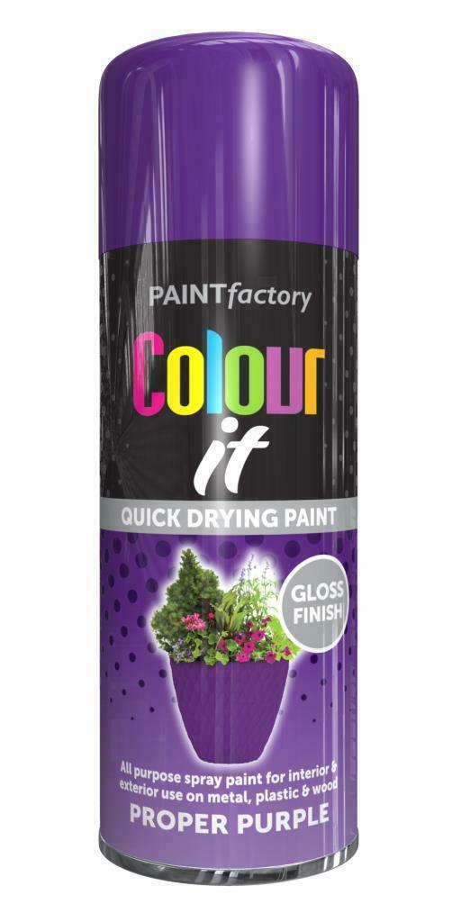 ALL-PURPOSE INTERIOR & EXTERIOR AEROSOL SPRAY PAINT GLOSS WOOD METAL SPRAY 