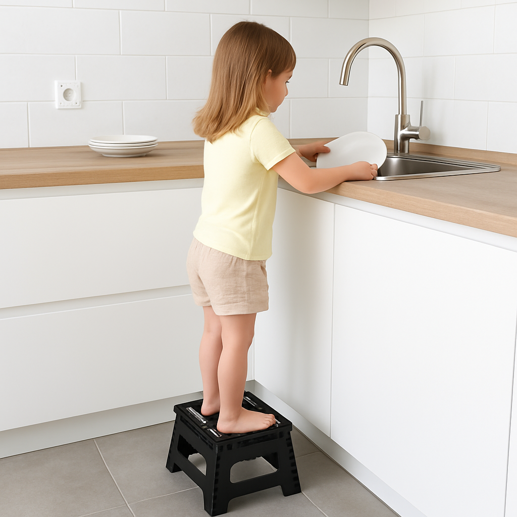 Folding Step Stool Portable Lightweight Durable Space Efficient Non-Slip Stool - Picture 6 of 18