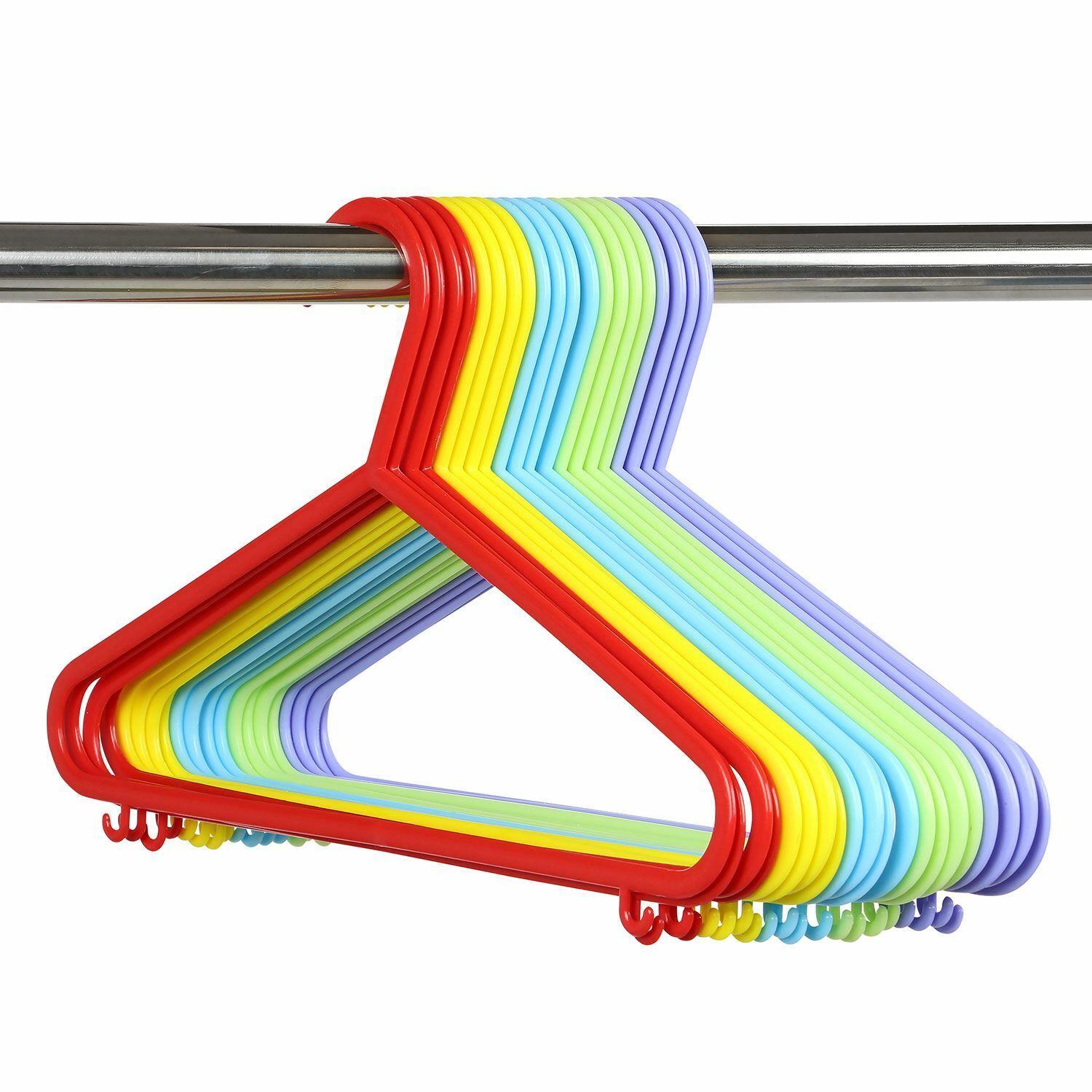 Children Plastic Clothes Hangers Kids Baby Outfit Coat Trouser Garment Hanging - Picture 52 of 67