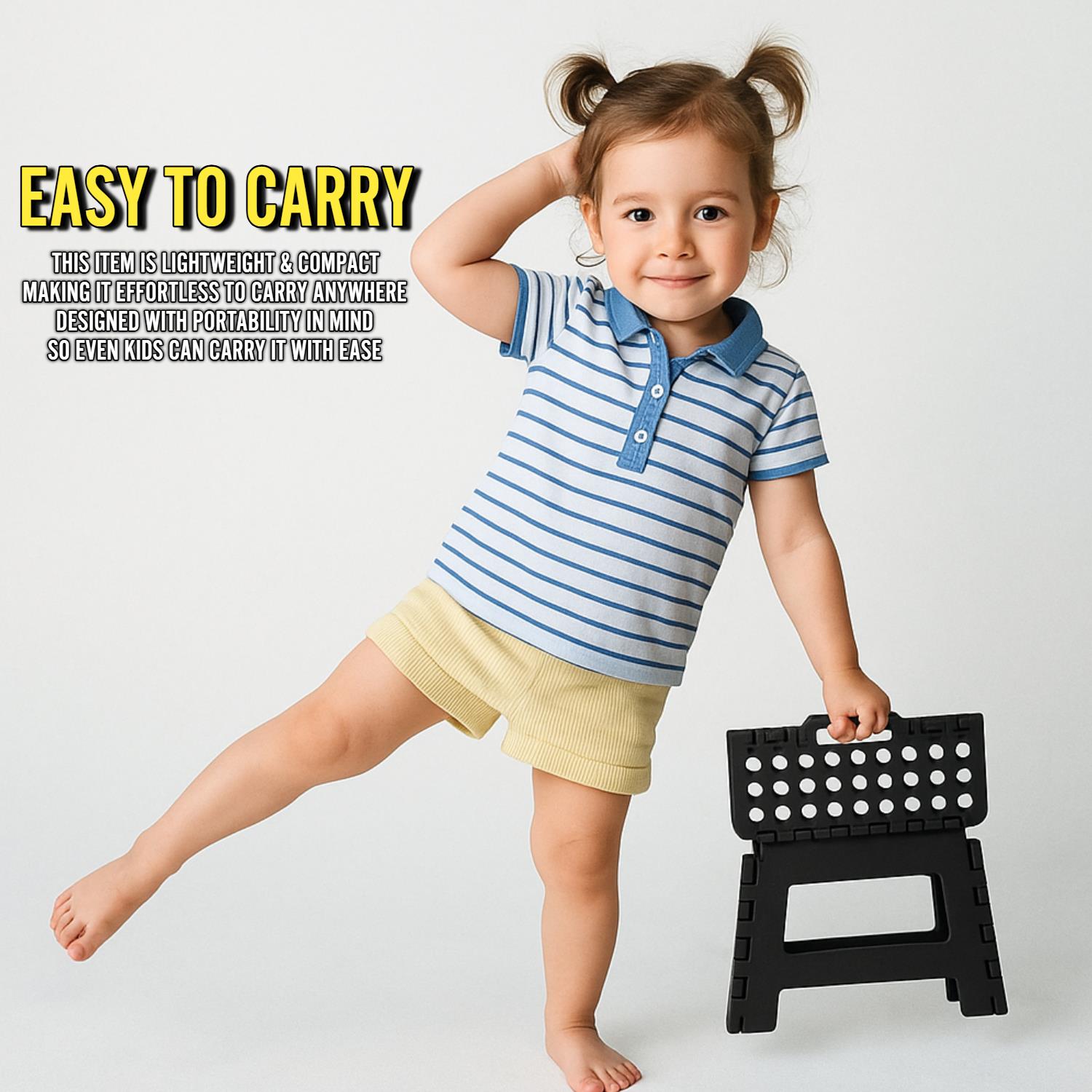 Folding Step Stool Portable Lightweight Durable Space Efficient Non-Slip Stool - Picture 5 of 18