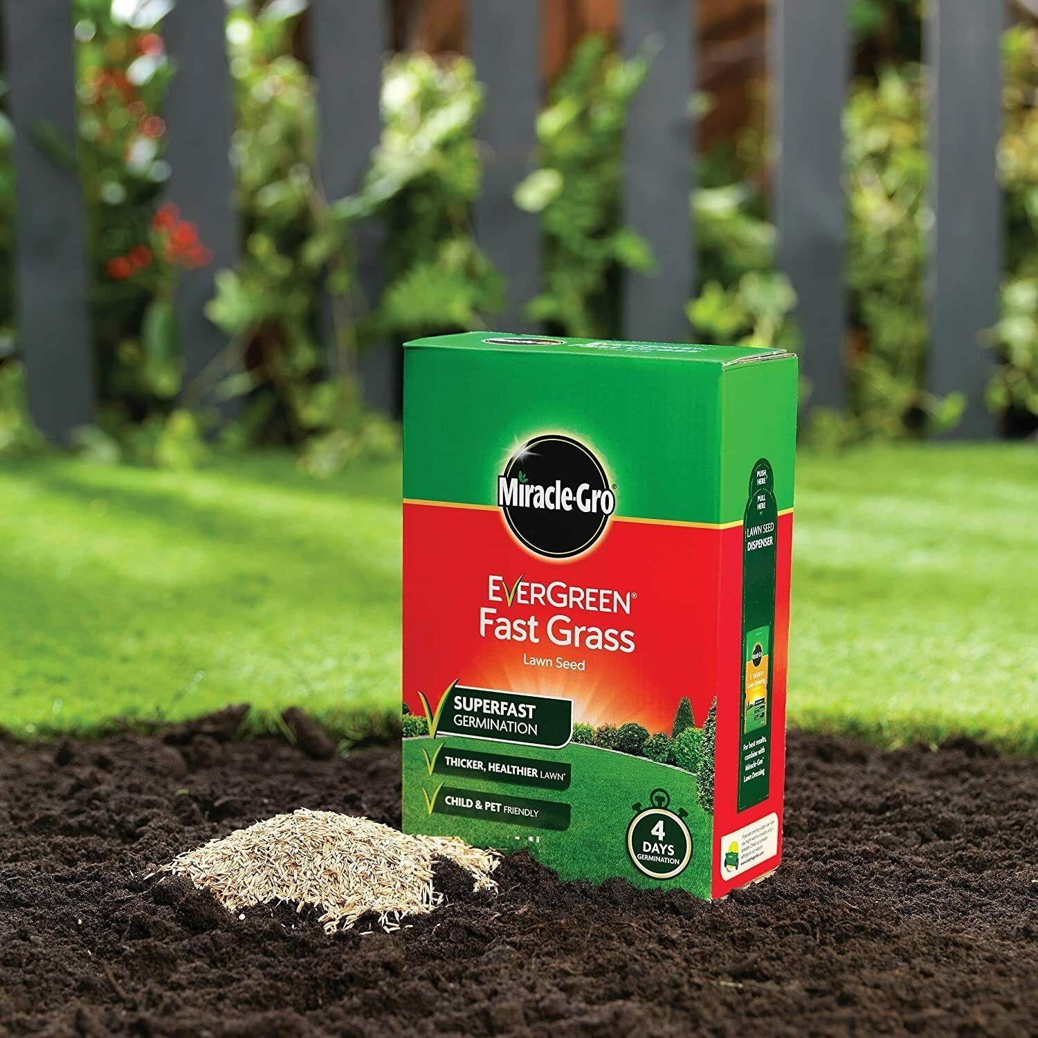 EVERGREEN MIRACLEGRO MULTIPURPOSE AND FAST GRASS LAWN SEED eBay
