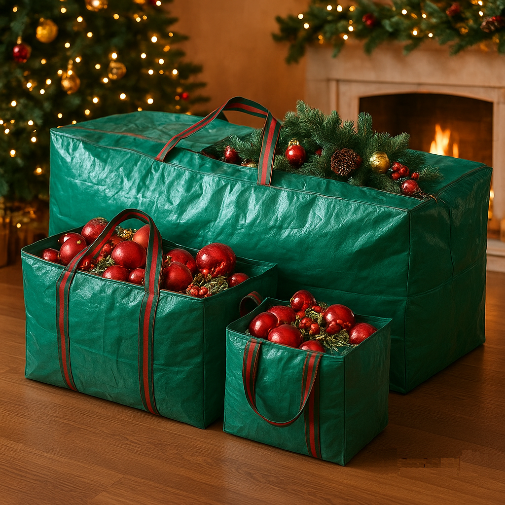 Green Christmas Storage Bag Organised Durable Space Saving Versatile Xmas Bag - Picture 30 of 30