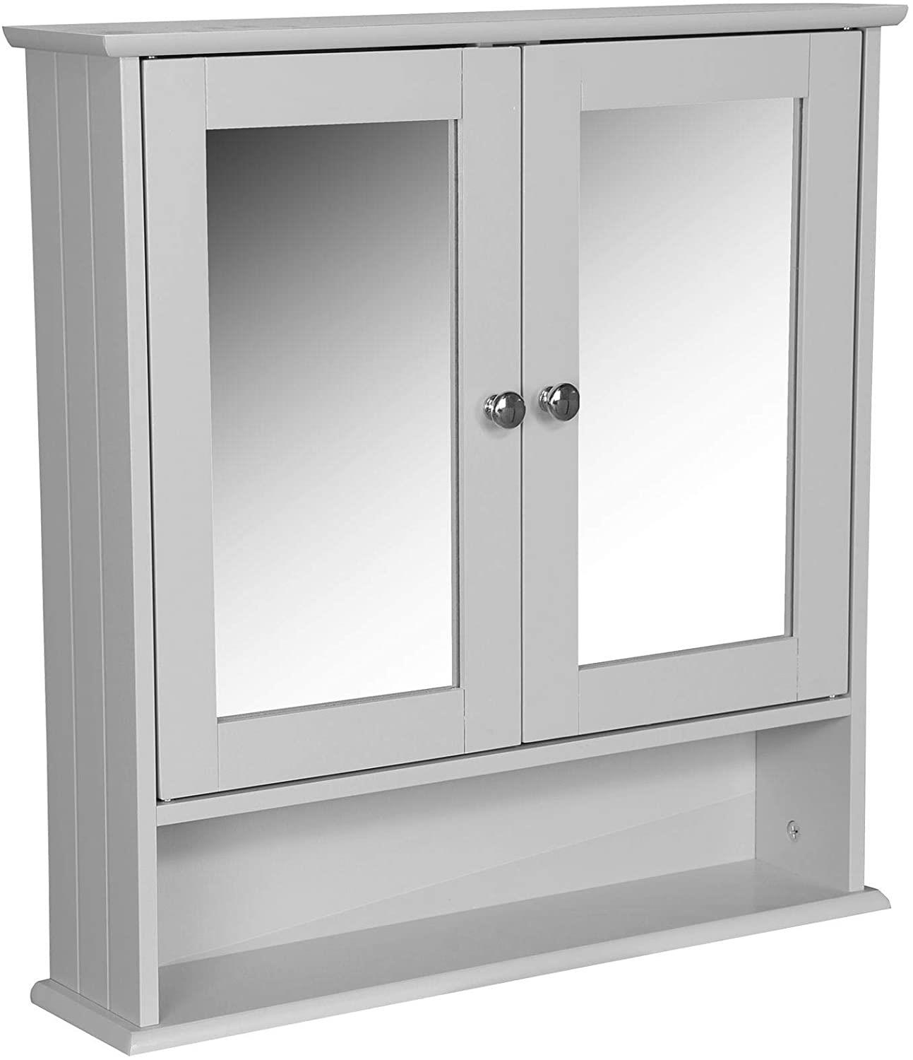 WOODEN BATHROOM CABINET CUPBOARD STORAGE UNIT FREE STANDING / WALL MOUNTED - Picture 4 of 19