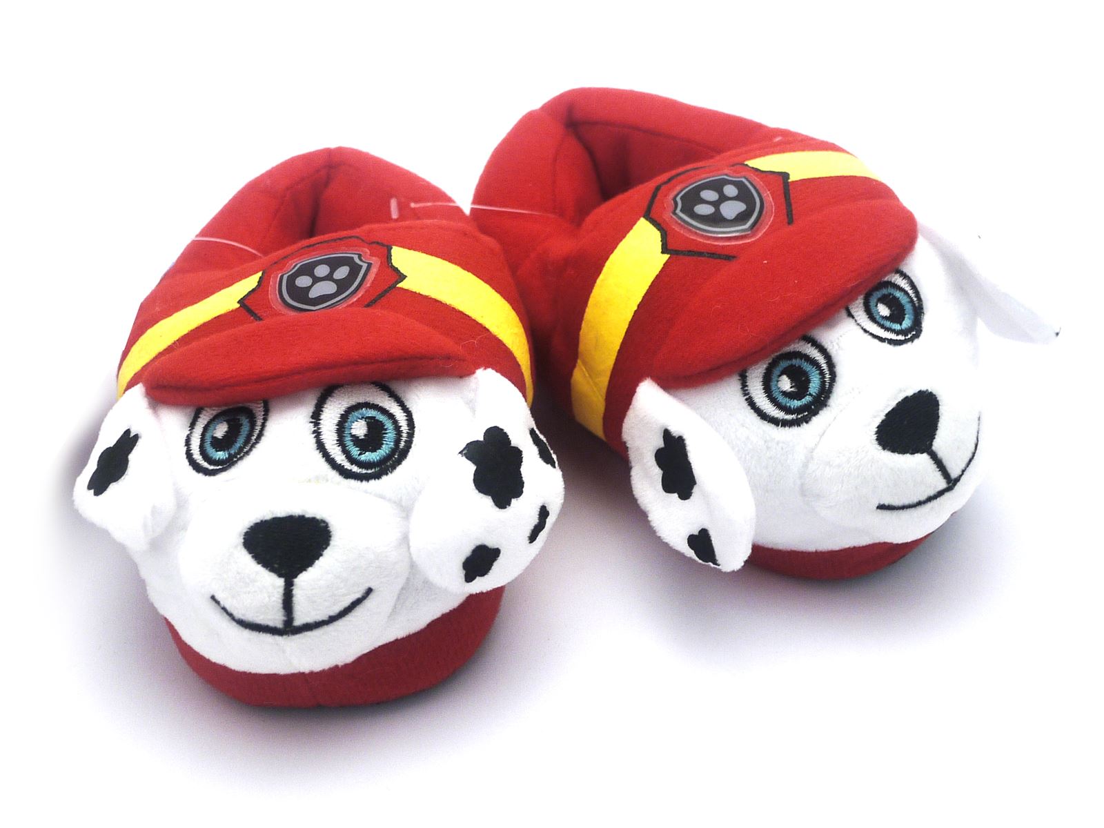 KIDS GIRLS BOYS OFFICIAL PAW PATROL 3D SLIPPERS PLUSH PINK RED DASH SKYE - Picture 2 of 5