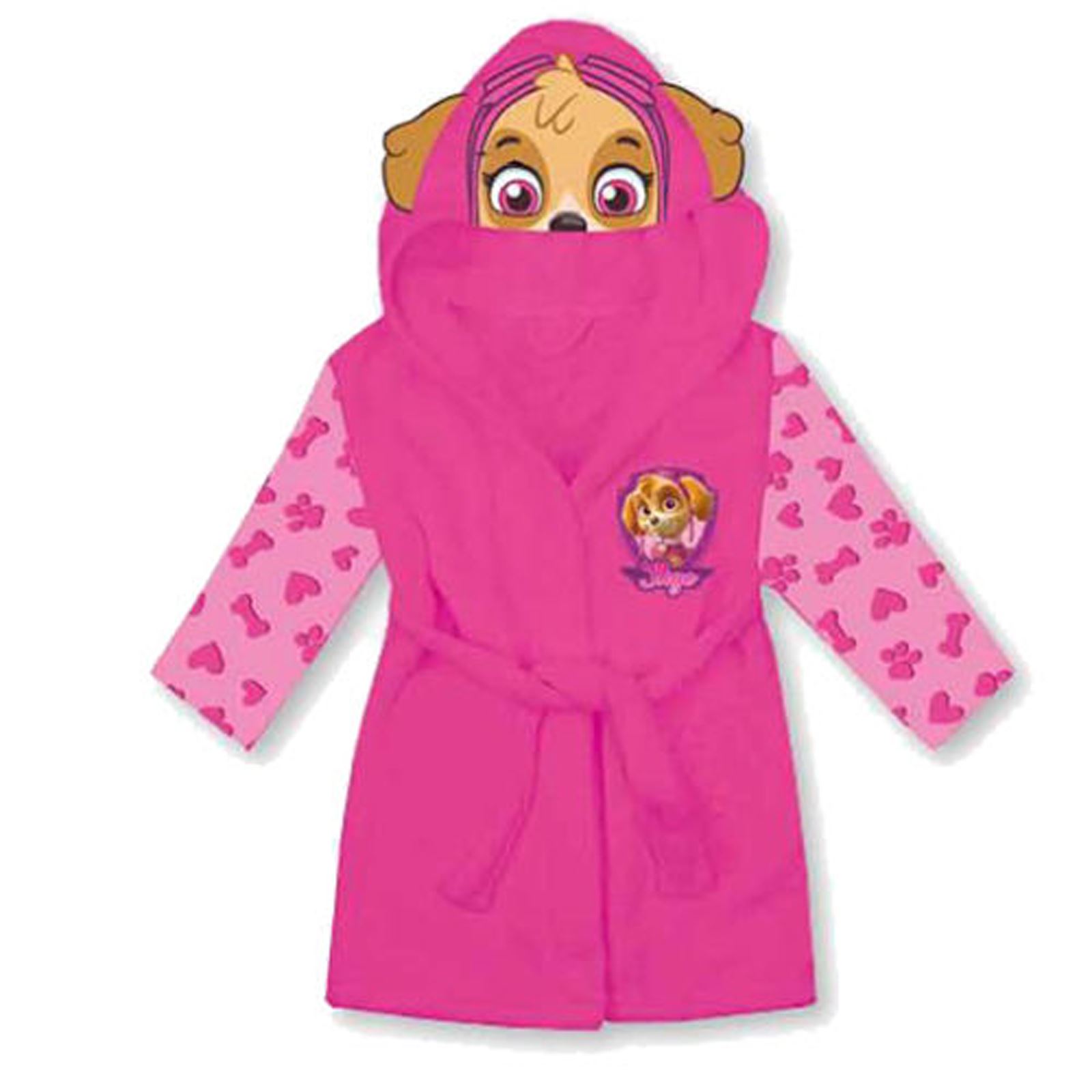 Paw Patrol Marshall Skye Kids Hooded Bathrobe Fleece Dressing Gown