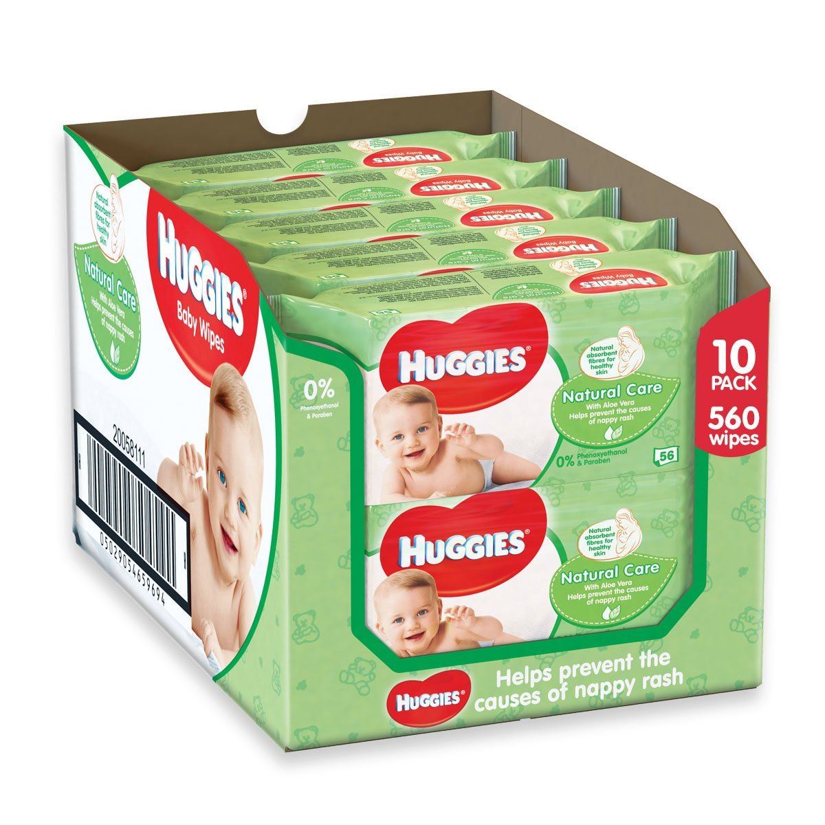 HUGGIES NATURAL CARE BABY WIPES 10x Pack of 64(640 wipes)Bulk Value