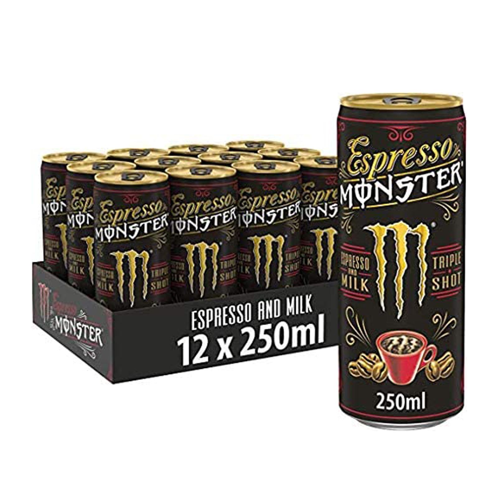 12 x Monster Espresso Coffee Milk 250ml Triple Shot Energy Drink 5060517888343 eBay