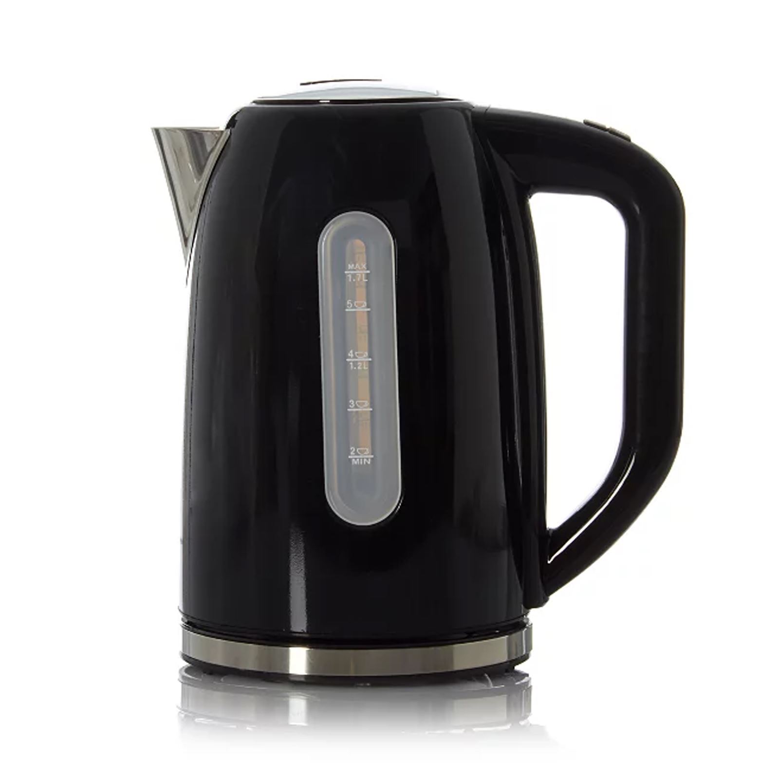 Home Black Cordless Kettle Fast Boil 1.7L with LCD Temperature