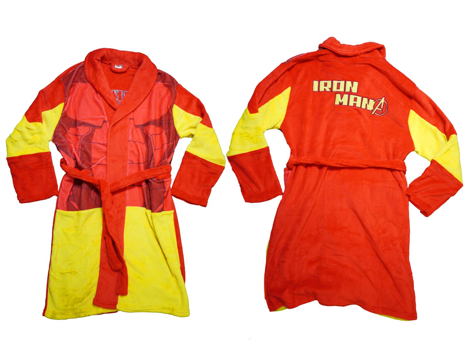 Mens Official Marvel Avengers Fleece Dressing Gown Bath Robe Night Gown