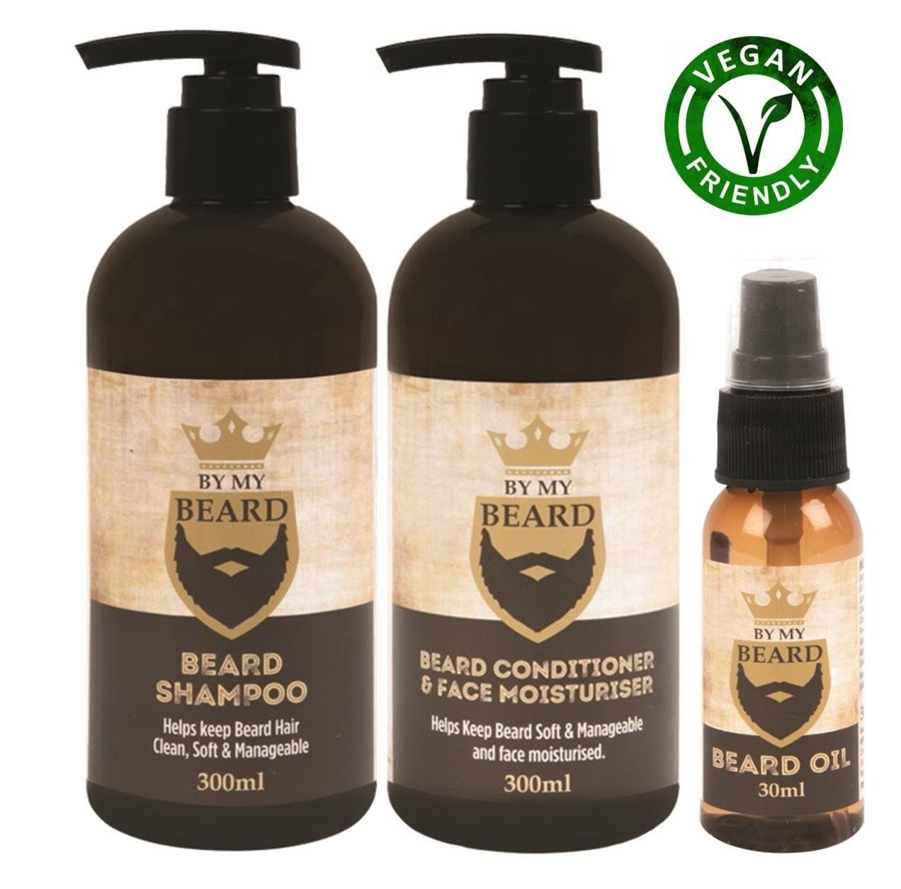 By My Beard Shampoo, Oil, Conditioner & Moisturiser Mens Gift Set