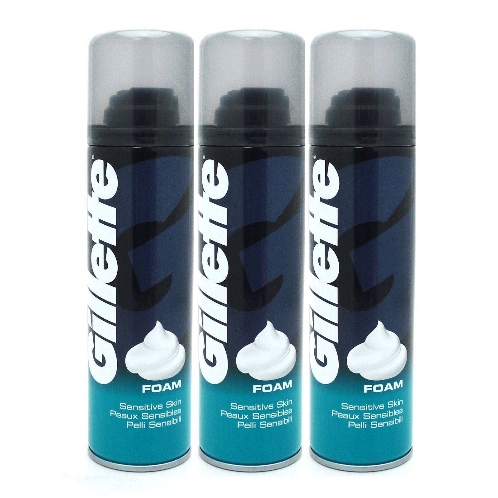 Gillette Classic Sensitive Skin Mens Shaving Foam 0ml Ebay