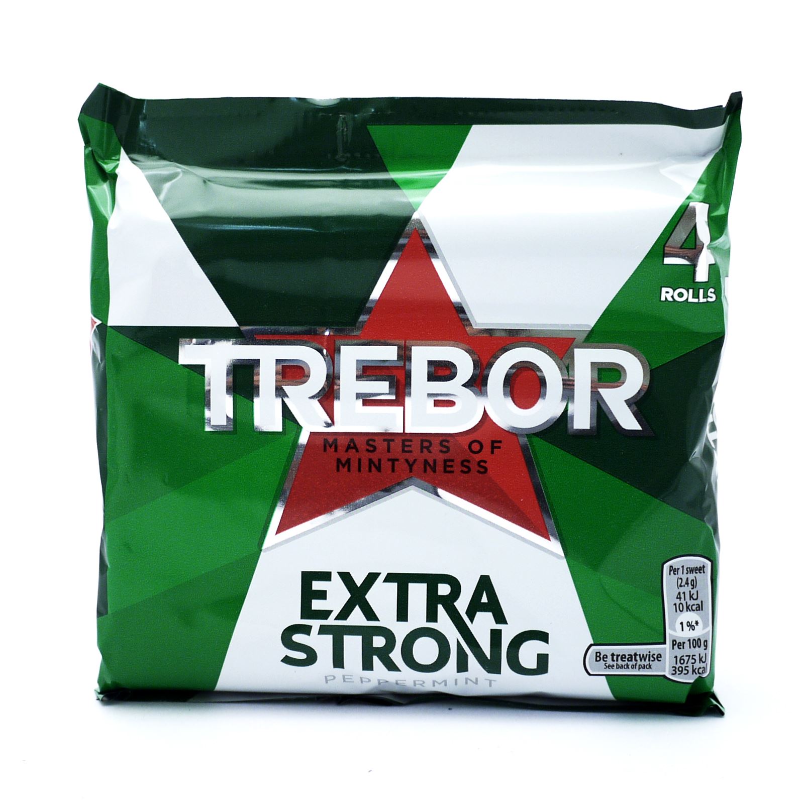 Trebor Extra Strong Mints 165.2g (12 Packs of 4, Total 48