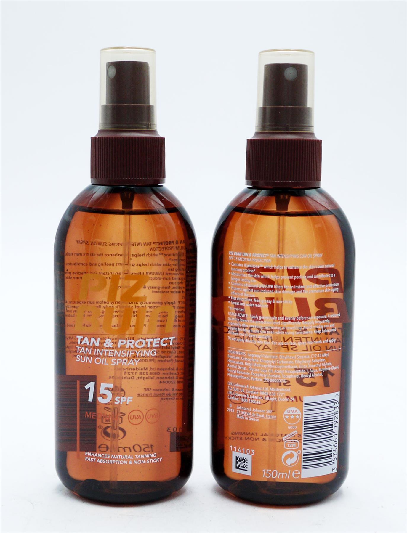 Piz Buin Tan & Protect Tan Intensifying Sun Oil Spray SPF15 150ml eBay