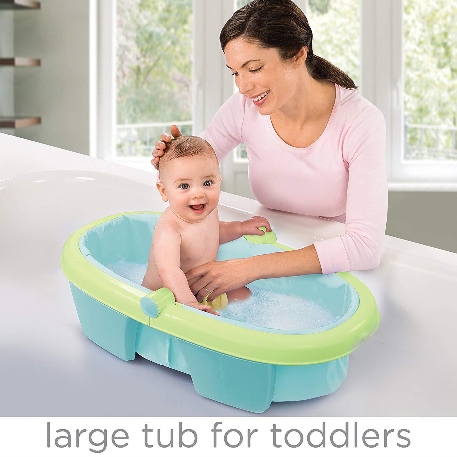 Summer Infant Foldaway Bath Tub Neutral Baby Newborn Toddler Bathing eBay