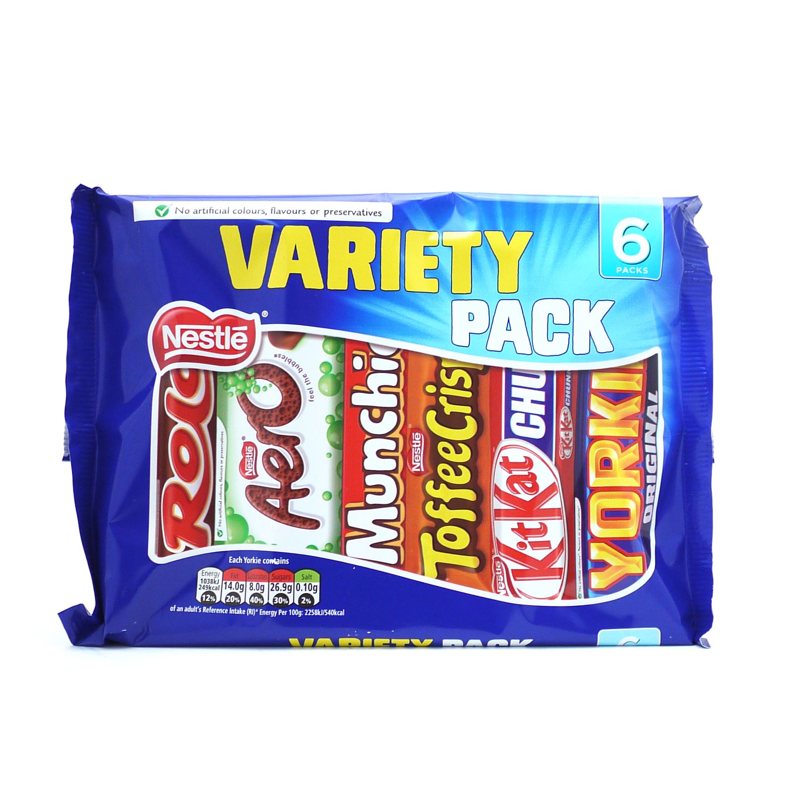 Nestle Chocolate Selection Bars Variety Pack 264g (12 Packs of 6, Total