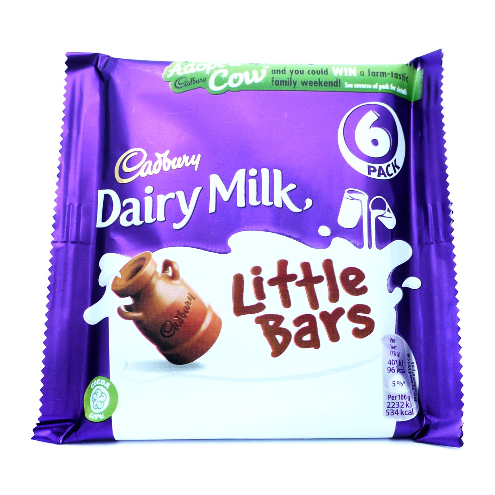 Cadbury Dairy Milk Little Bars 108g (18 Packs of 6, Total 108) eBay