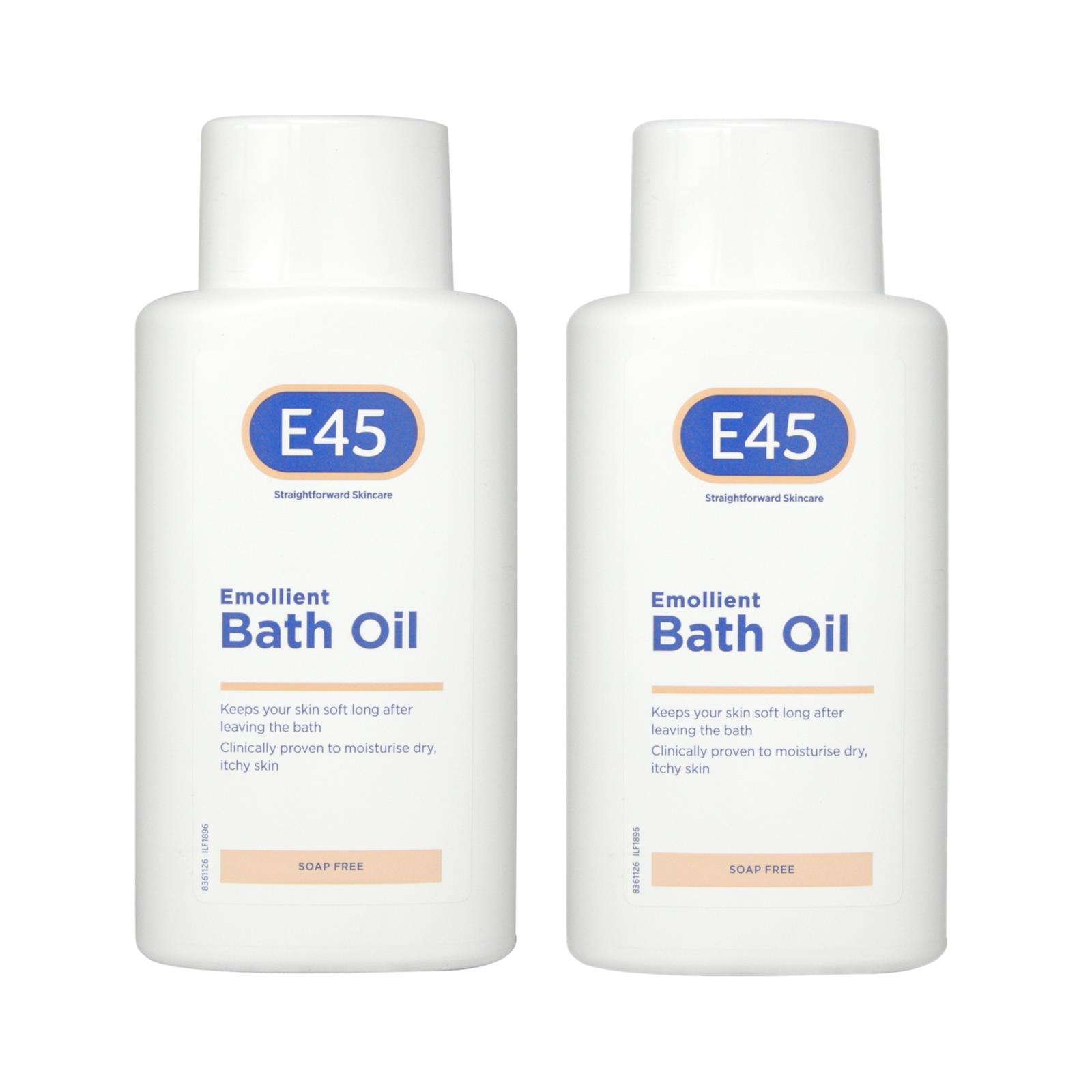 E45 Emollient Bath Oil Moisturising Soap Free Bath Soak 500ml