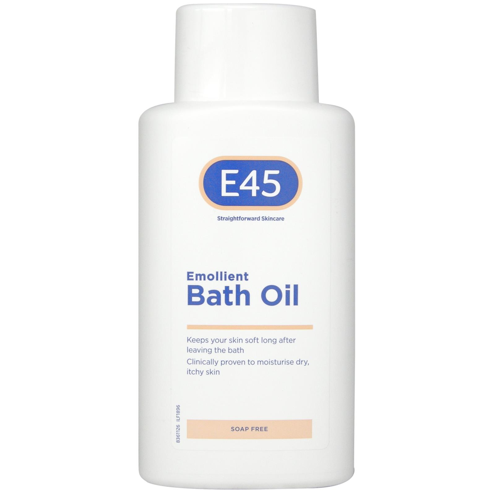 E45 Emollient Bath Oil Moisturising Soap Free Bath Soak 500ml