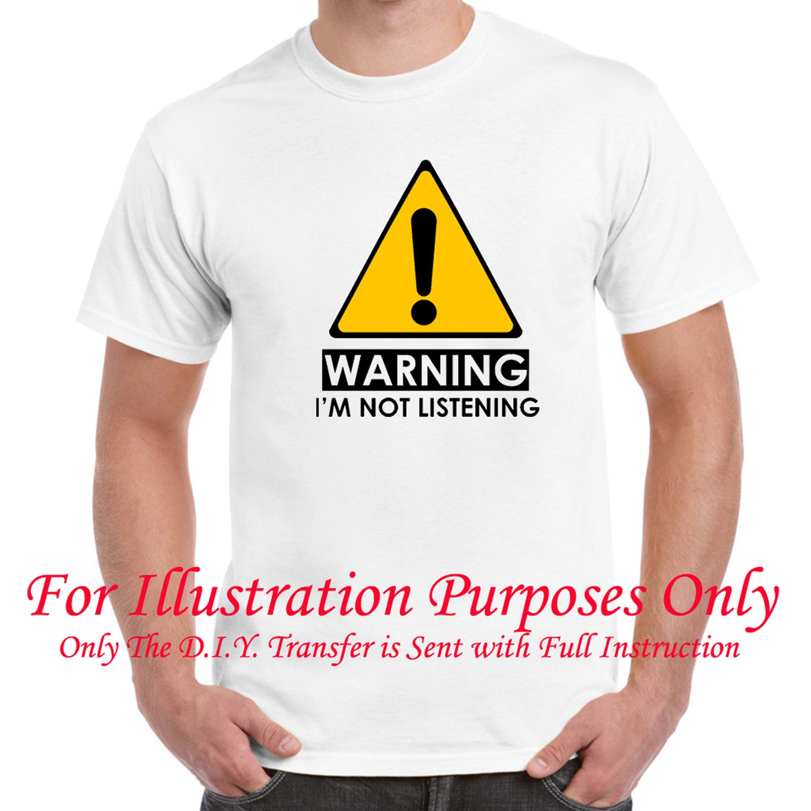 Womens Funny Sayings Slogans t shirts WarningI'm Not Listeningfunny