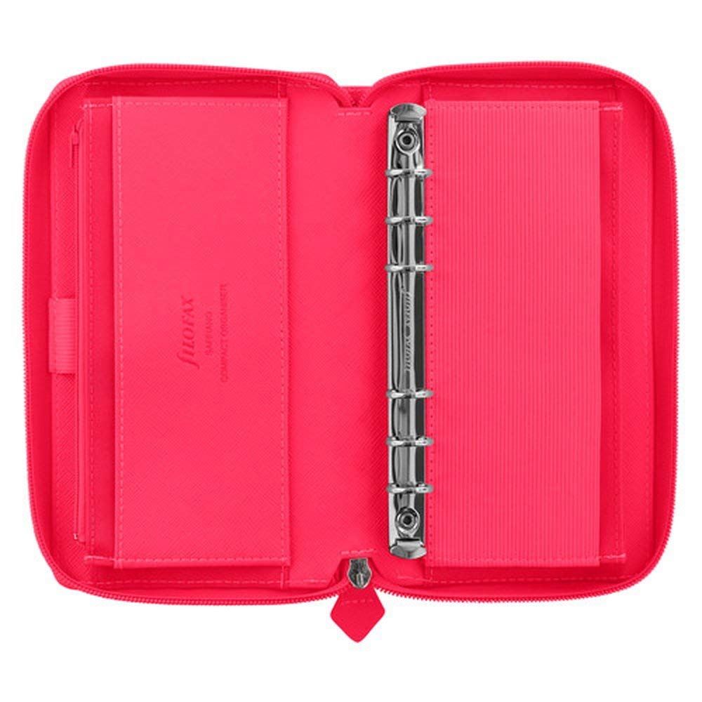 Filofax Saffiano Fluoro Personal Compact Zip Organiser in Pink eBay