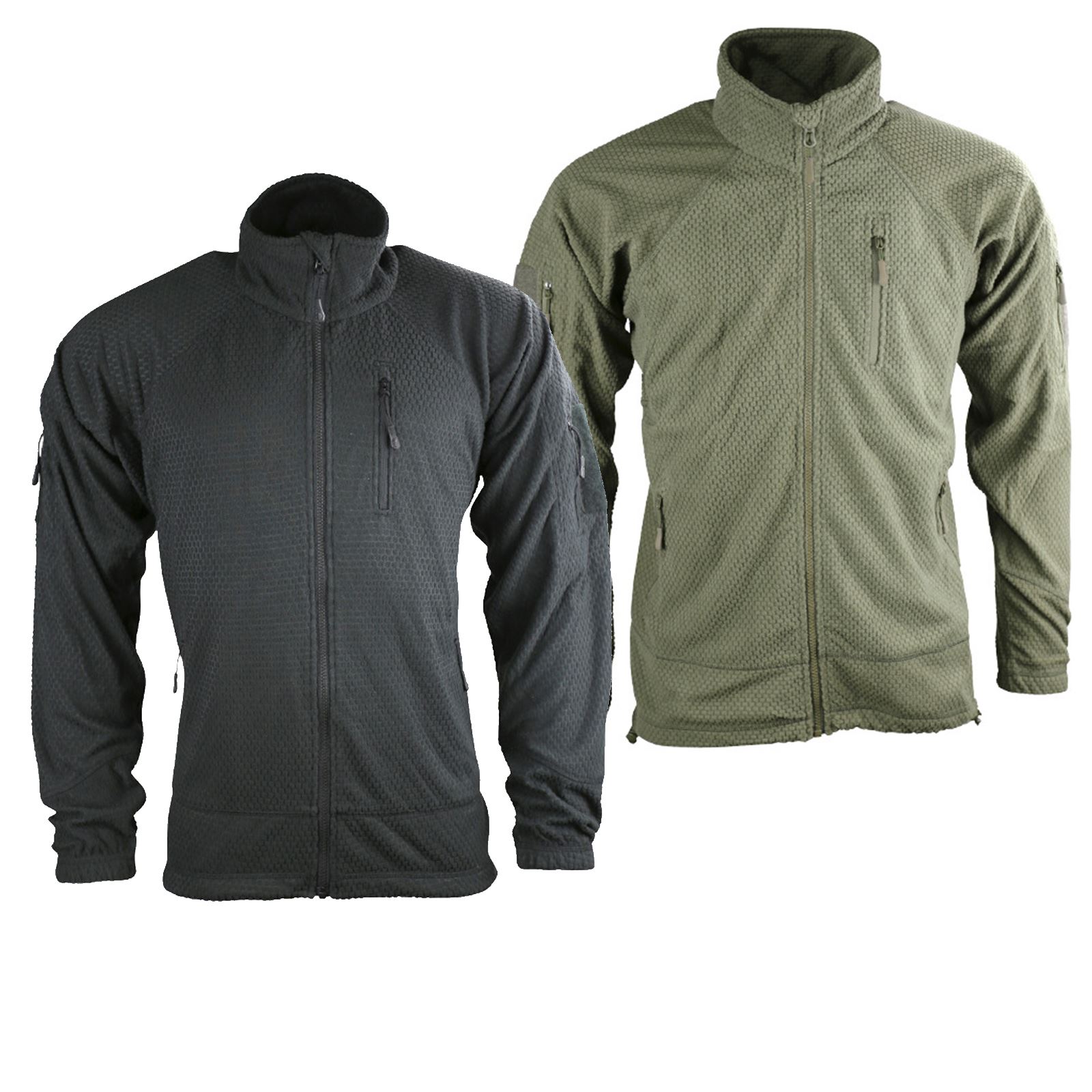 Olive Green Black Military Hunting Kombat UK Gents Delta Tactical Grid Fleece