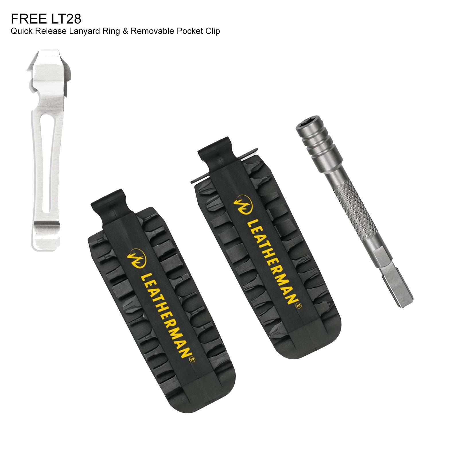 Leatherman Bit Kit & Extender; Wave Skeletool MUT Surge Charge FREE