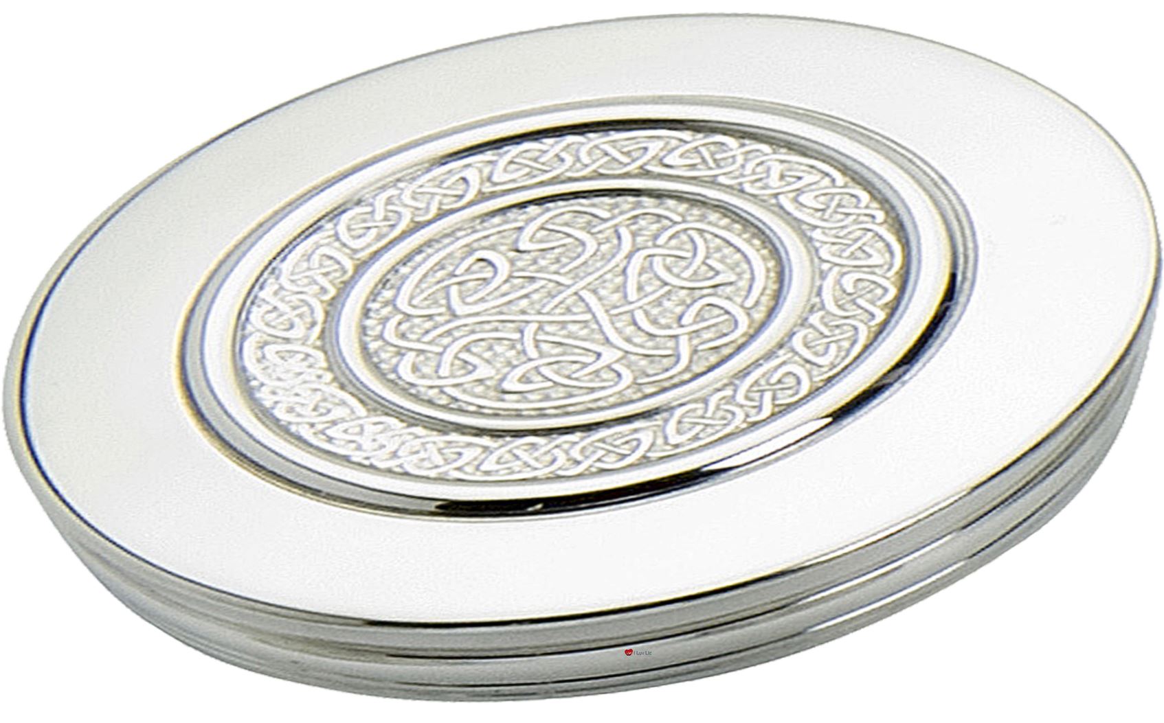 Schmuckschachteln Zinn rund mit keltischer Schriftrolle Einsatz auf Deckel 90 mm 50 mm - Bild 6 von 12