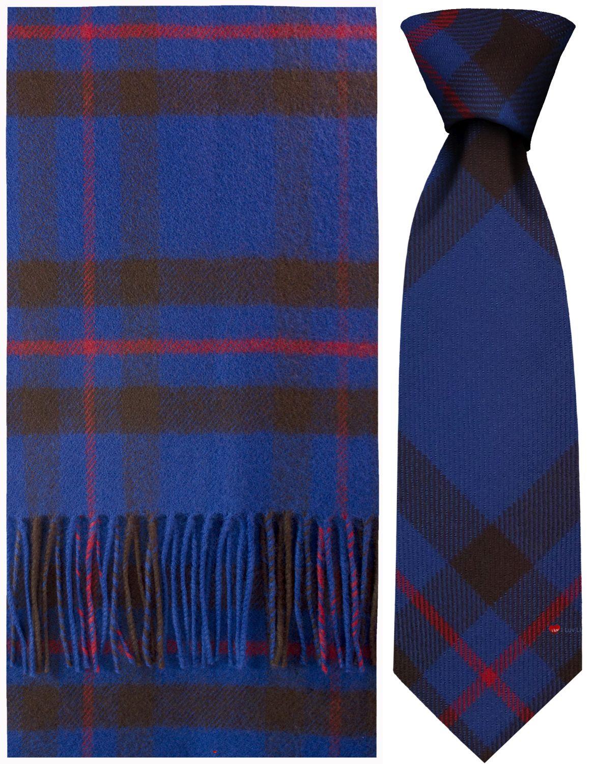 Mens Lambswool Ultra Soft Scottish Tartan Check Winter Scarf and Tartan Tie - Imagen 15 de 50