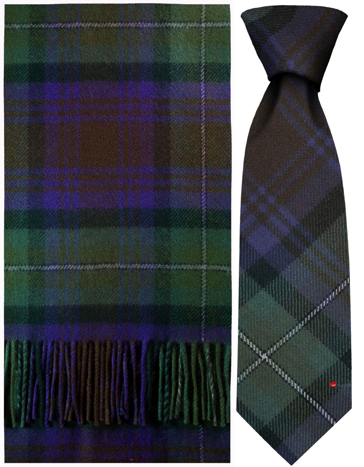 Mens Lambswool Ultra Soft Scottish Tartan Check Winter Scarf and Tartan Tie - Imagen 21 de 50