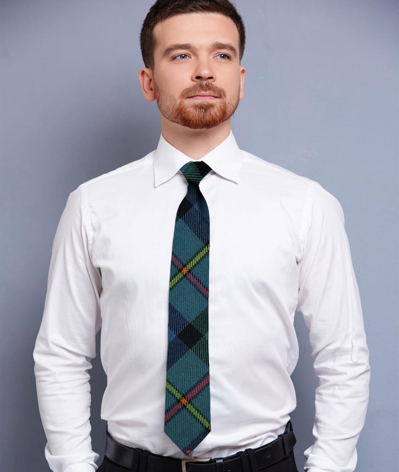 Mens Lambswool Ultra Soft Scottish Tartan Check Winter Scarf and Tartan Tie - Imagen 26 de 50