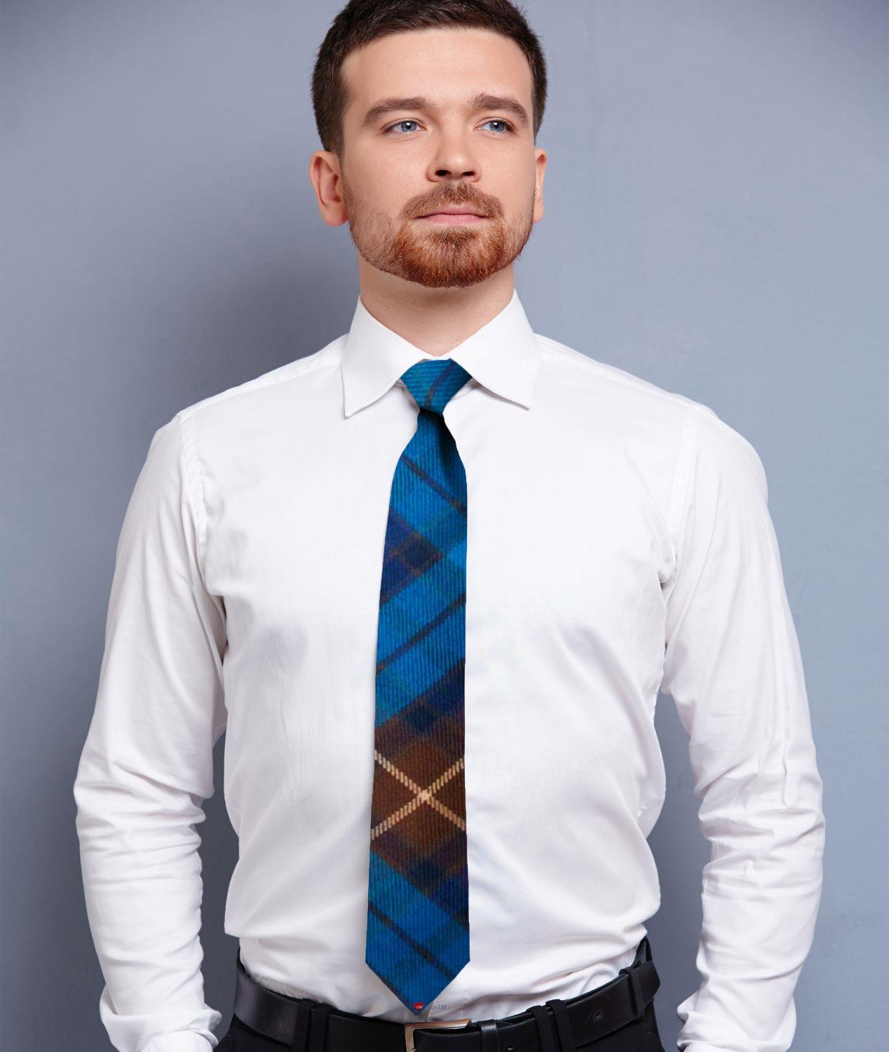 Mens Lambswool Ultra Soft Scottish Tartan Check Winter Scarf and Tartan Tie - Imagen 8 de 50