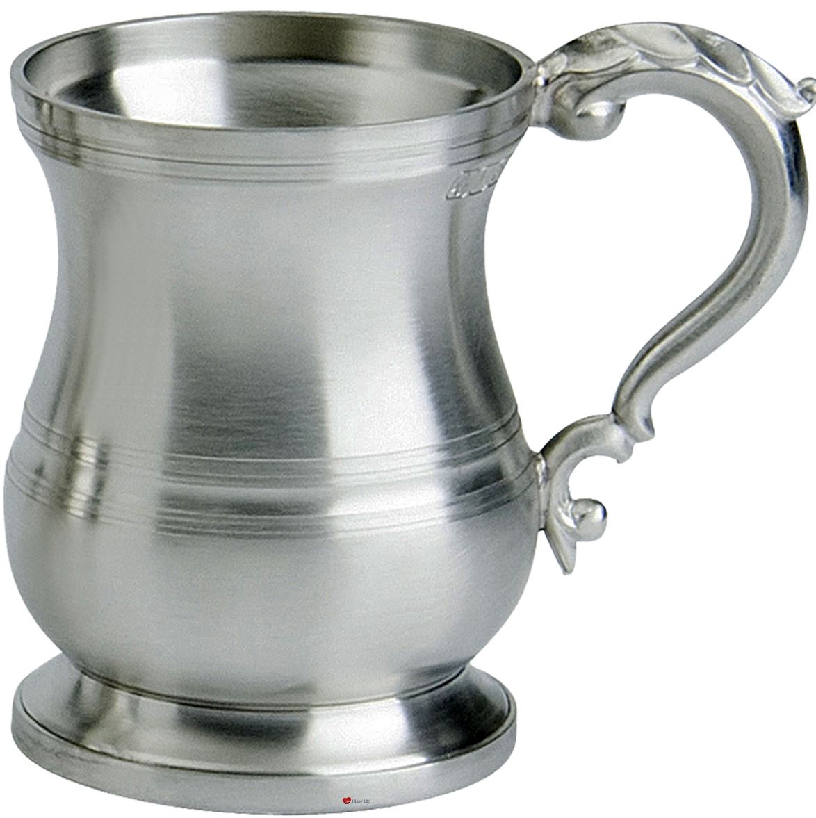 Pewterware 1 pint Tankard Tudor Shape Satin Finish Ornate Beer Mug