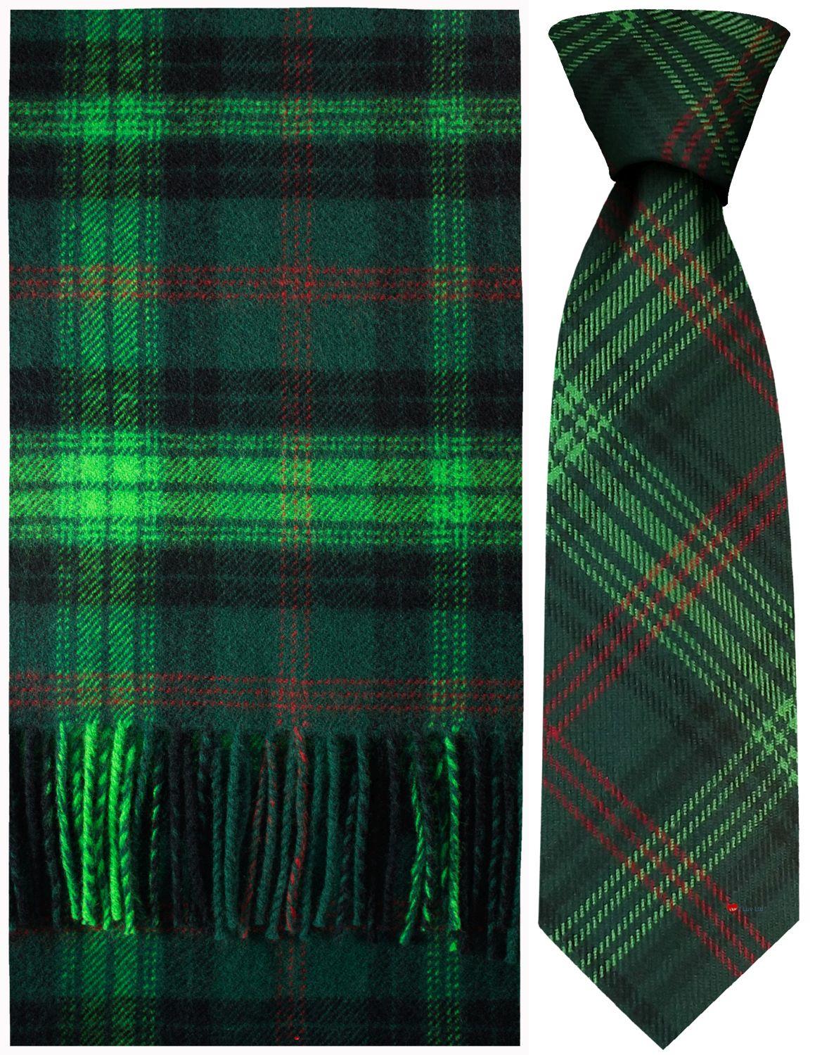 Mens Lambswool Ultra Soft Scottish Tartan Check Winter Scarf and Tartan Tie - Imagen 36 de 50