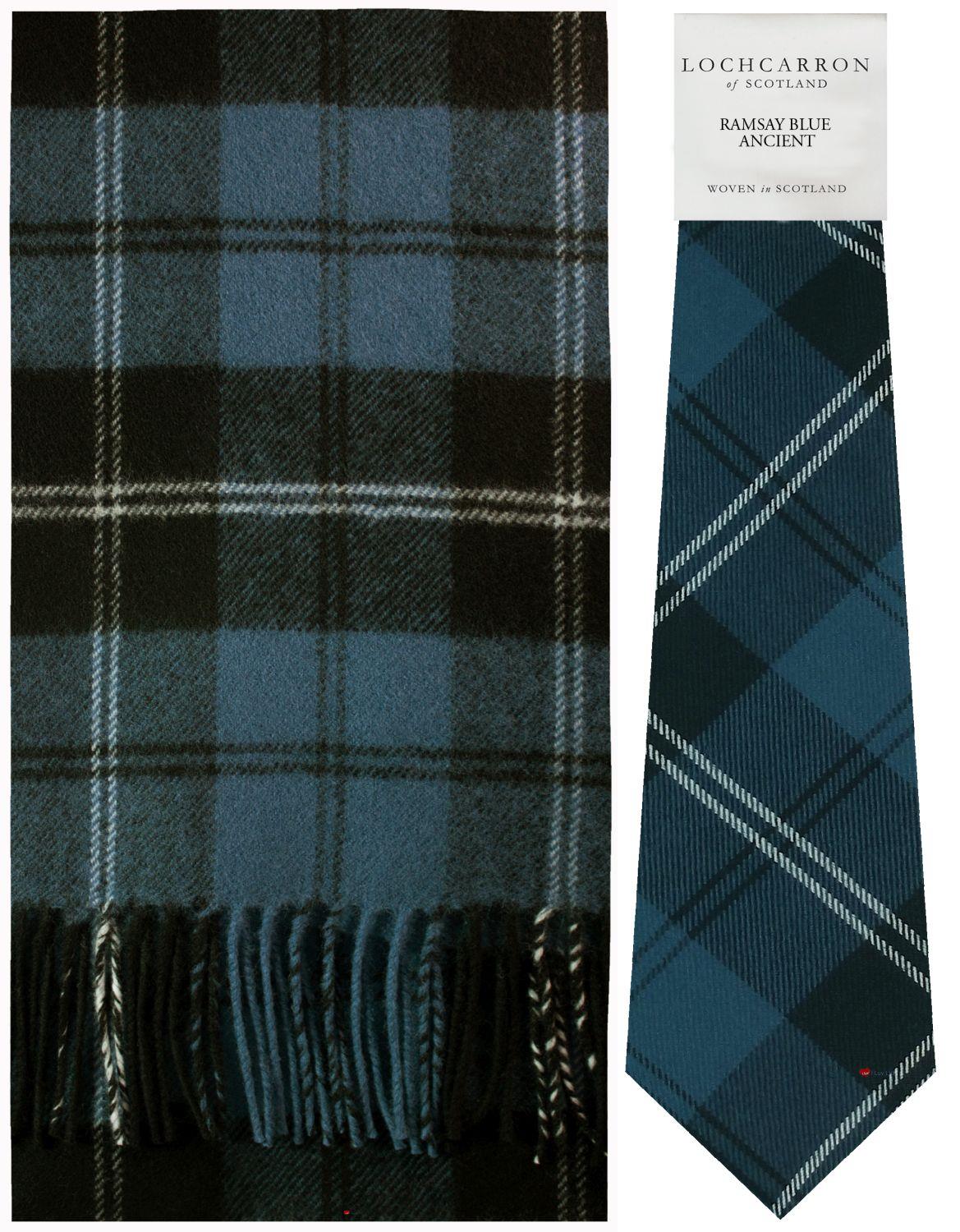 Mens Lambswool Ultra Soft Scottish Tartan Check Winter Scarf and Tartan Tie - Imagen 34 de 50