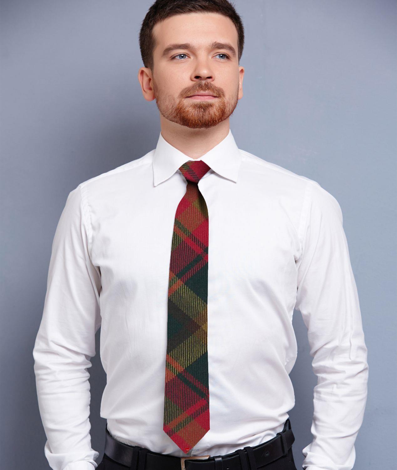 Mens Lambswool Ultra Soft Scottish Tartan Check Winter Scarf and Tartan Tie - Imagen 29 de 50