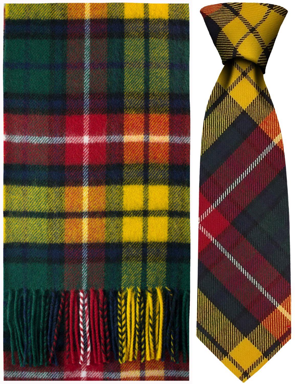 Mens Lambswool Ultra Soft Scottish Tartan Check Winter Scarf and Tartan Tie - Imagen 9 de 50