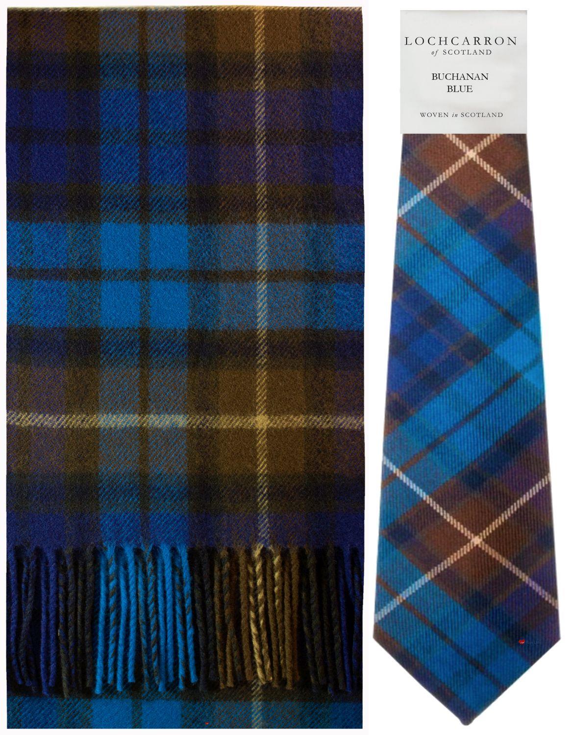 Mens Lambswool Ultra Soft Scottish Tartan Check Winter Scarf and Tartan Tie - Imagen 7 de 50