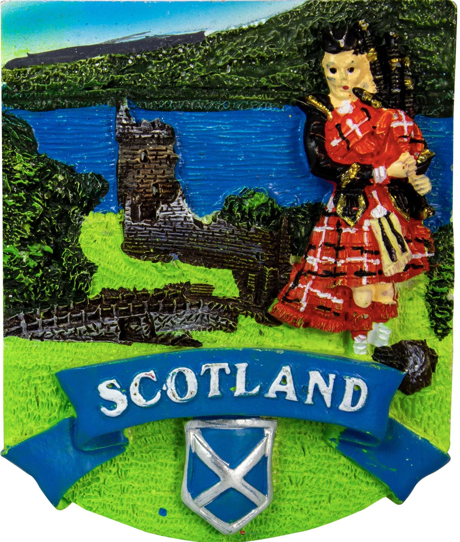 Kühlschrankmagnet Harz schottische Designs Edinburgh Castle, Piper, Highland Cow - Bild 9 von 12