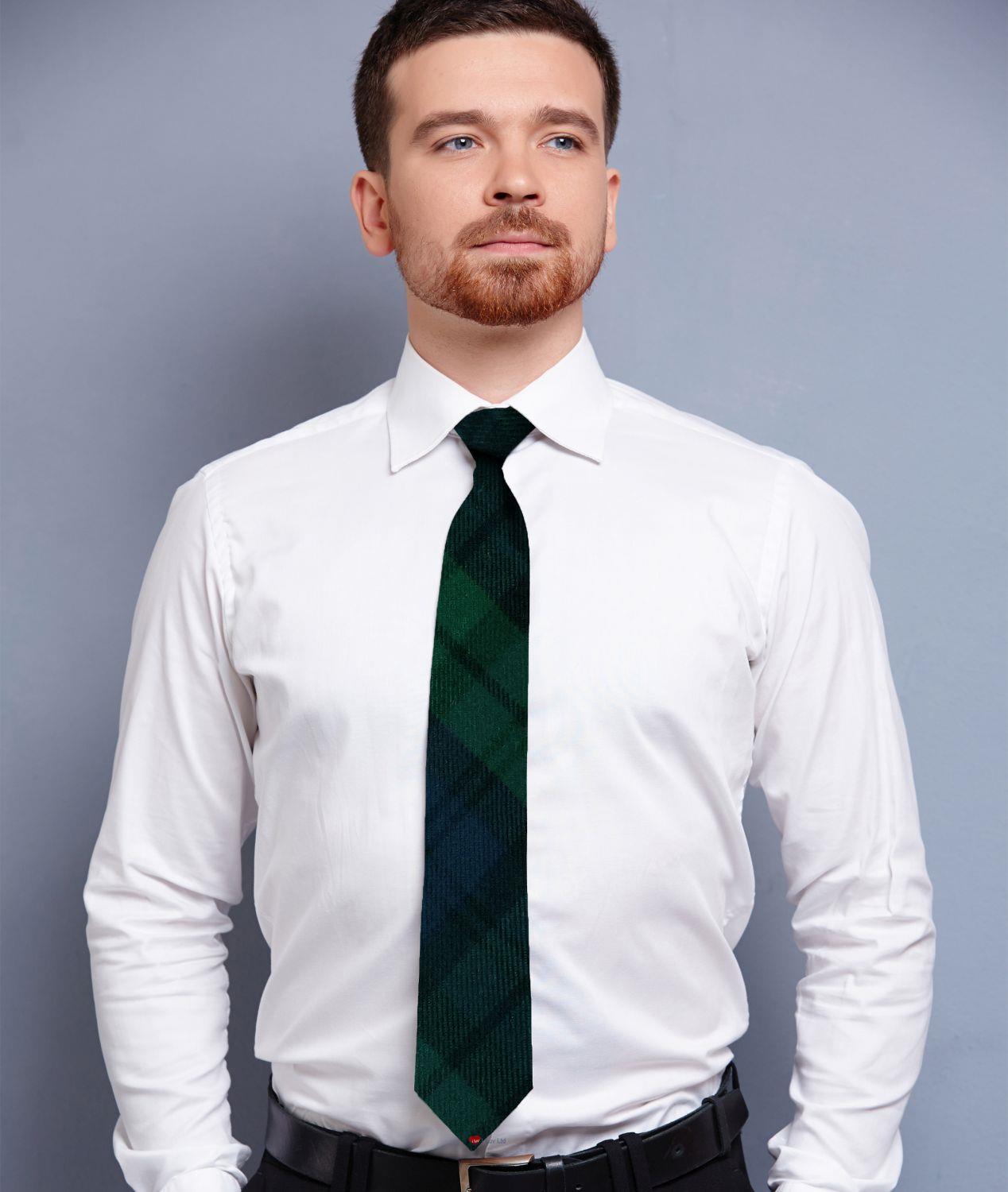 Mens Lambswool Ultra Soft Scottish Tartan Check Winter Scarf and Tartan Tie - Imagen 5 de 50