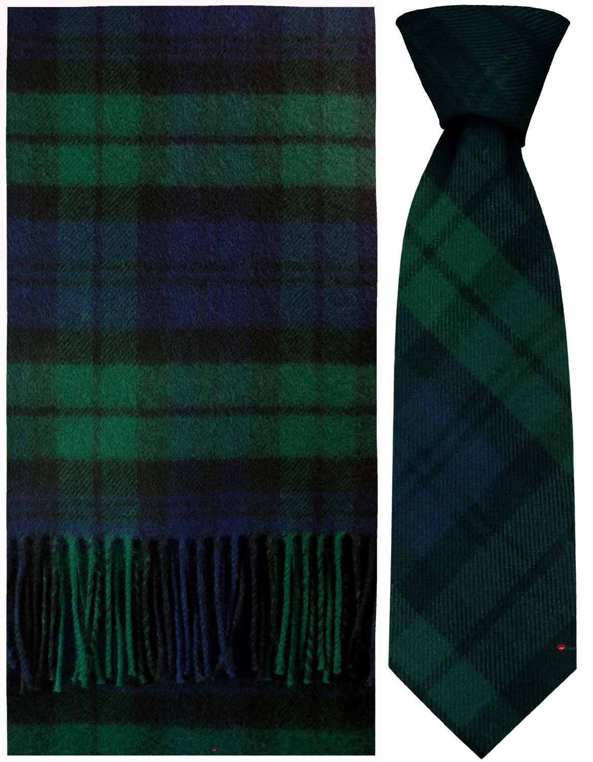 Mens Lambswool Ultra Soft Scottish Tartan Check Winter Scarf and Tartan Tie - Imagen 3 de 50