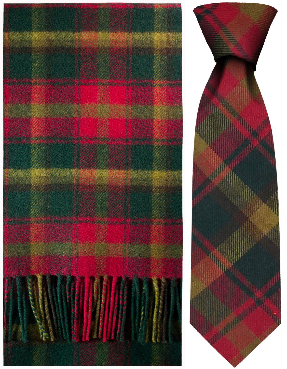 Mens Lambswool Ultra Soft Scottish Tartan Check Winter Scarf and Tartan Tie - Imagen 27 de 50