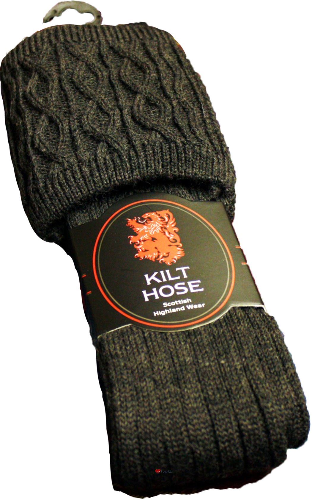 Mens Kilt Hose Socks Plain 50 Percent Wool - Picture 17 of 45