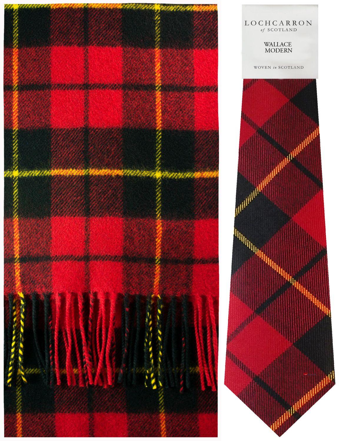 Mens Lambswool Ultra Soft Scottish Tartan Check Winter Scarf and Tartan Tie - Imagen 49 de 50