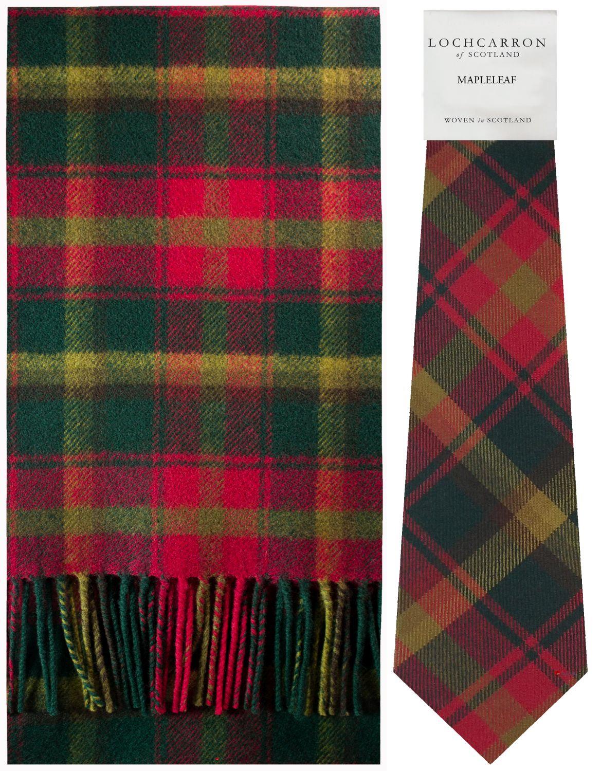 Mens Lambswool Ultra Soft Scottish Tartan Check Winter Scarf and Tartan Tie - Imagen 28 de 50