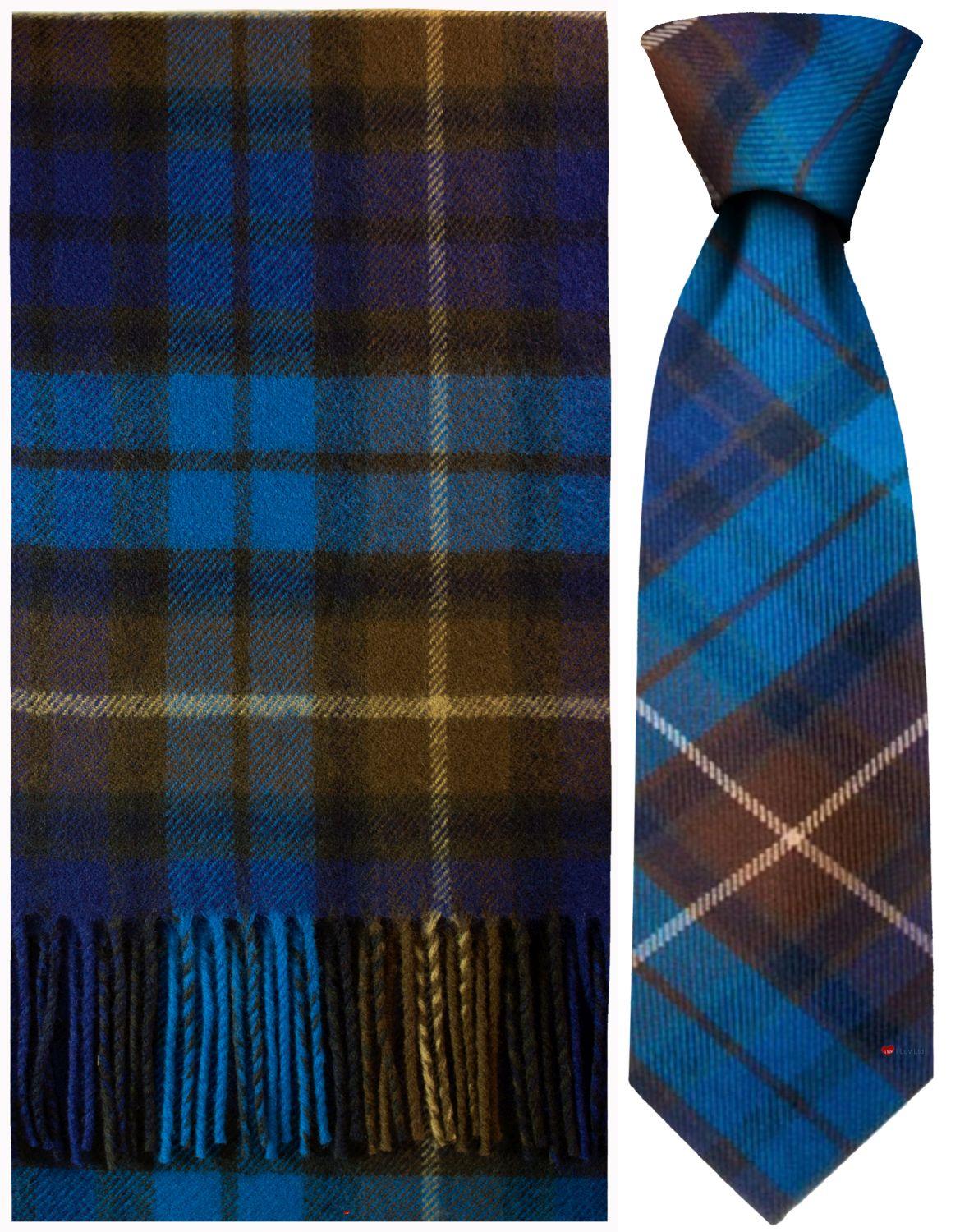 Mens Lambswool Ultra Soft Scottish Tartan Check Winter Scarf and Tartan Tie - Imagen 6 de 50