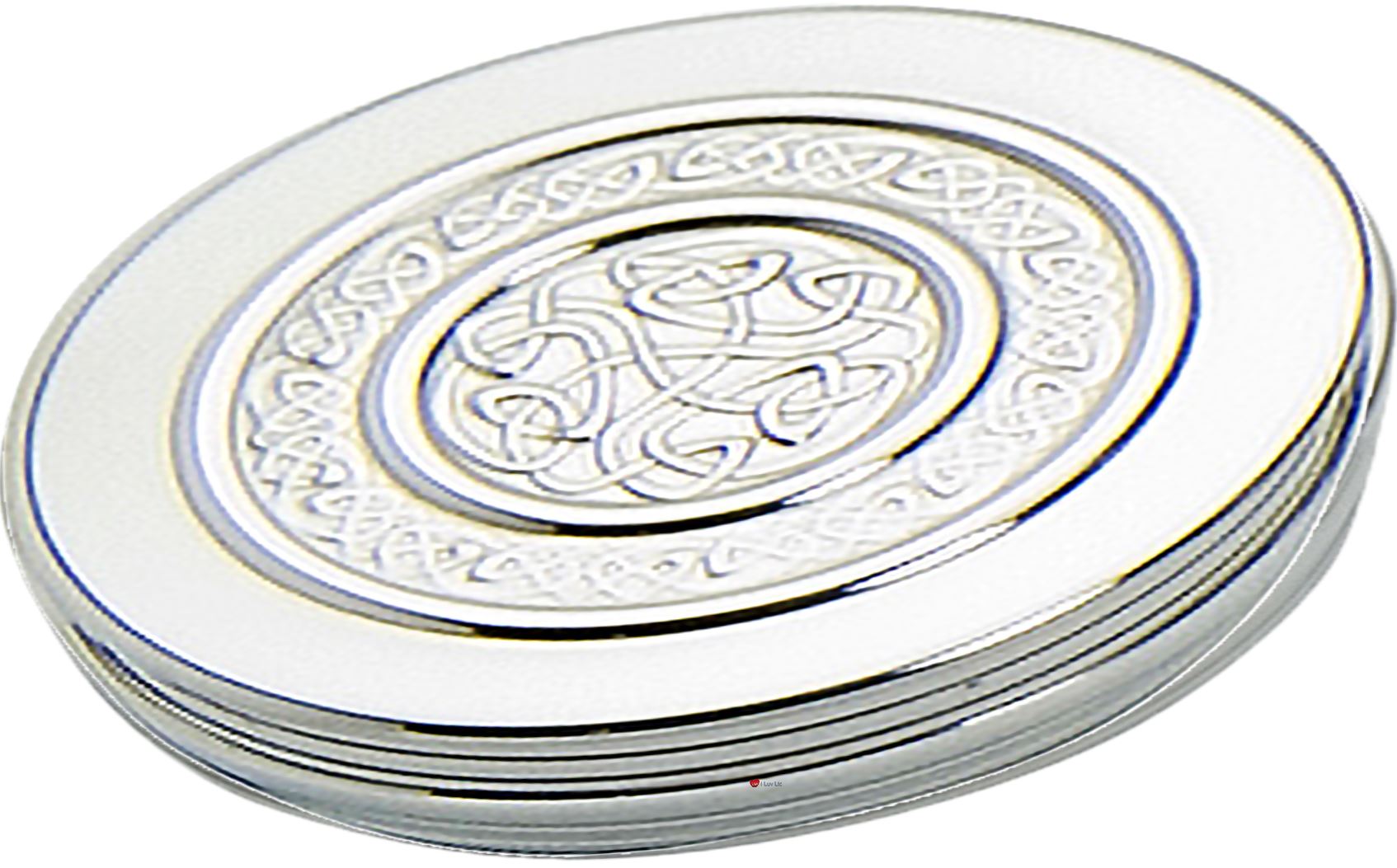 Schmuckschachteln Zinn rund mit keltischer Schriftrolle Einsatz auf Deckel 90 mm 50 mm - Bild 10 von 12