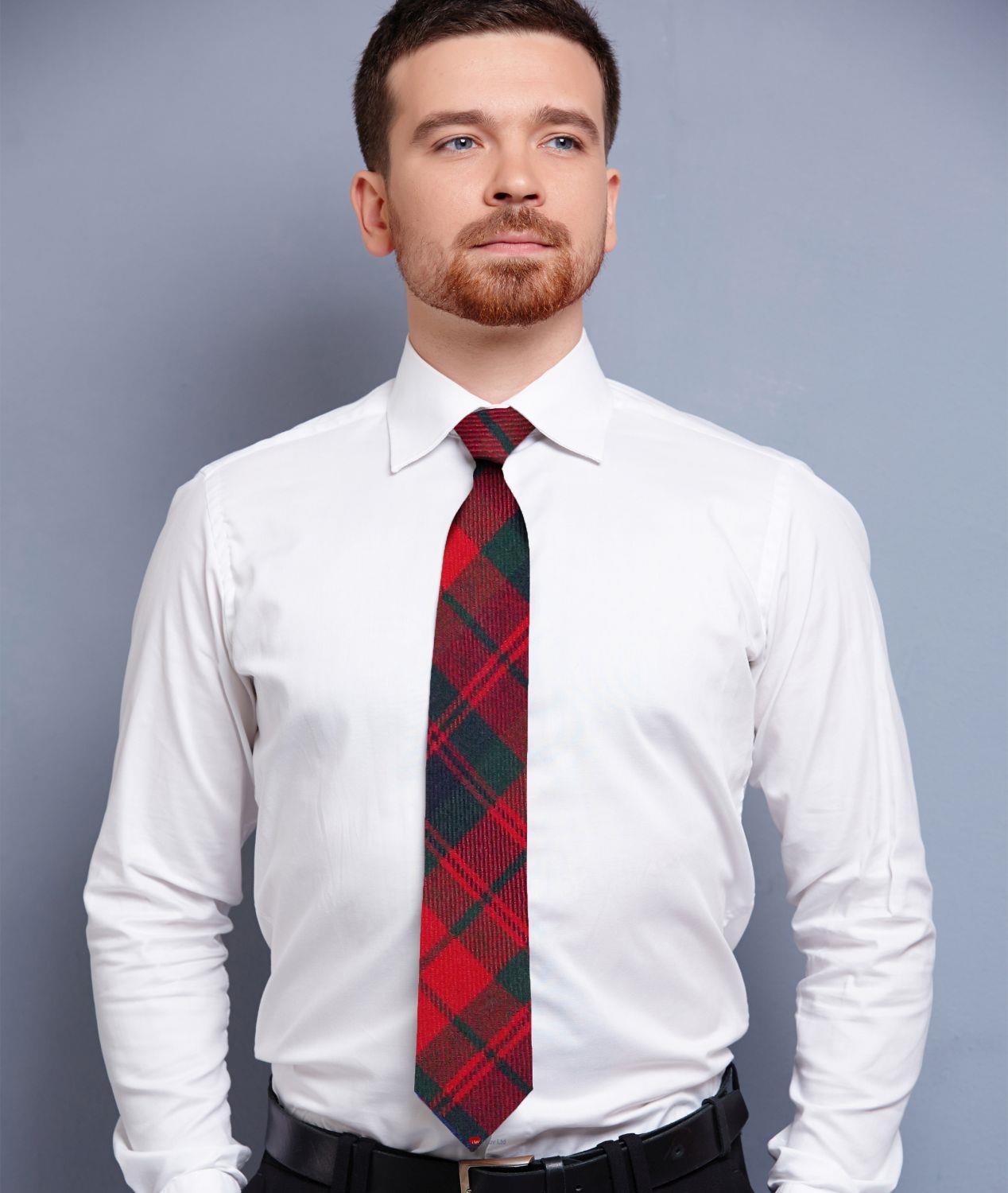 Mens Lambswool Ultra Soft Scottish Tartan Check Winter Scarf and Tartan Tie - Imagen 20 de 50